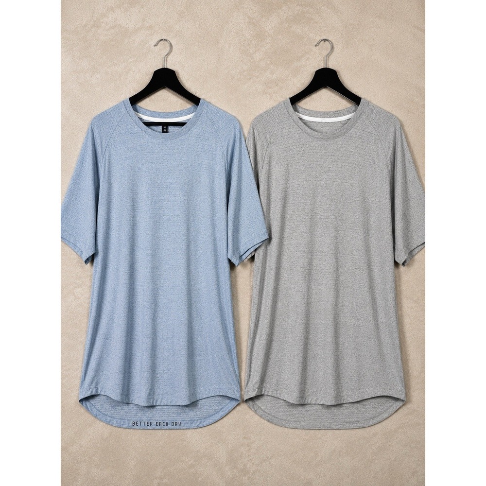 Lululemon Drysense T Shirt Bundle Of 2 Mens XXL Blue Gray Training Workout Gym